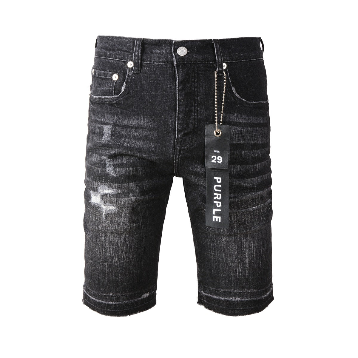Purple Jeans Black Jean Shorts 5083 with a Sleek and Modern Design for Summer