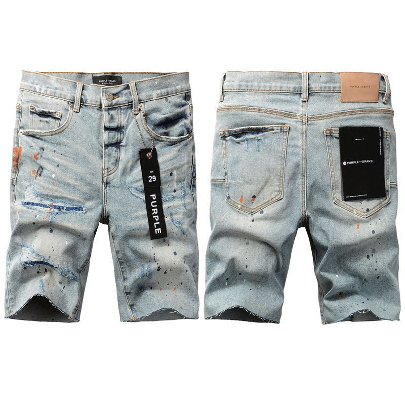 Purple Jeans Fashionable Blue Jean Shorts 5071 with a Modern Fit
