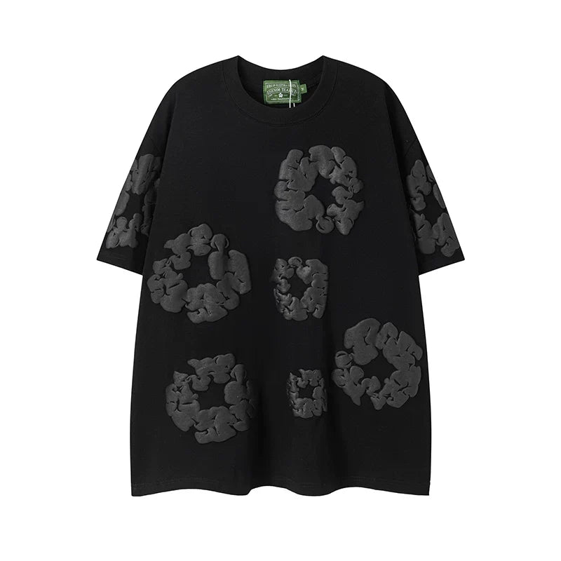 Denim Tears Foam Print Short Sleeve Tee Black