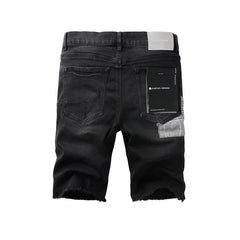 Purple Black Jean Shorts 5001 with Classic Style and Comfortable Fit