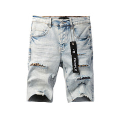purple Blue Jean Shorts 5087 with a Classic Fit and Timeless Style