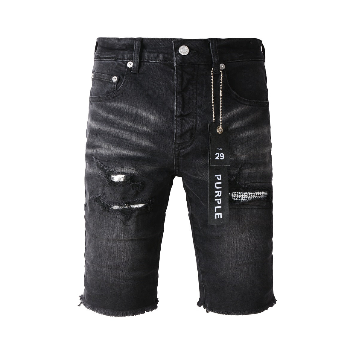 Purple Black Jean Shorts 5001 with Classic Style and Comfortable Fit