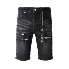 Purple Black Jean Shorts 5001 with Classic Style and Comfortable Fit