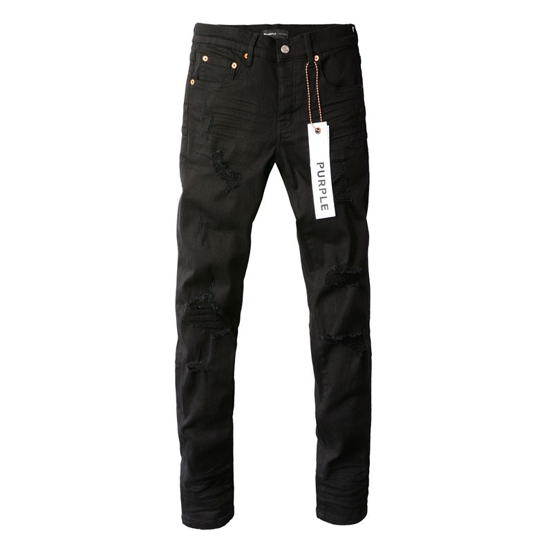 Purple Jeans High Street Black Ripped And Distressed 9022