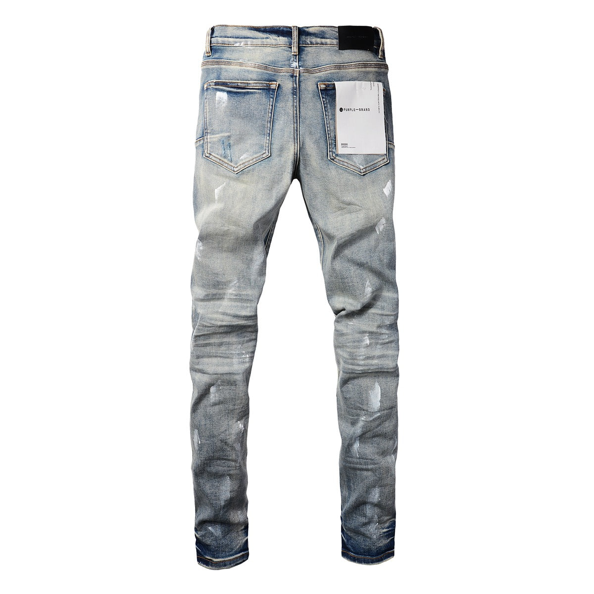 Purple Jeans Designer Women Purple High Street Purple Denim Black Long Mid Pants Hole for Men Purple Jeans 9043