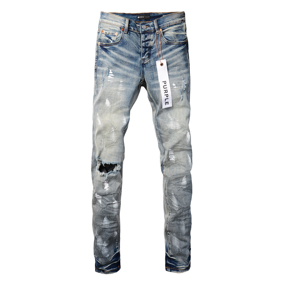 Purple Jeans Designer Women Purple High Street Purple Denim Black Long Mid Pants Hole for Men Purple Jeans 9043