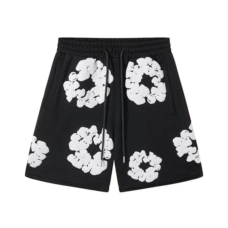 Denim Tears Couple Foam Print Shorts Black