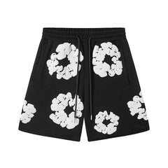 Denim Tears Couple Foam Print Shorts Black