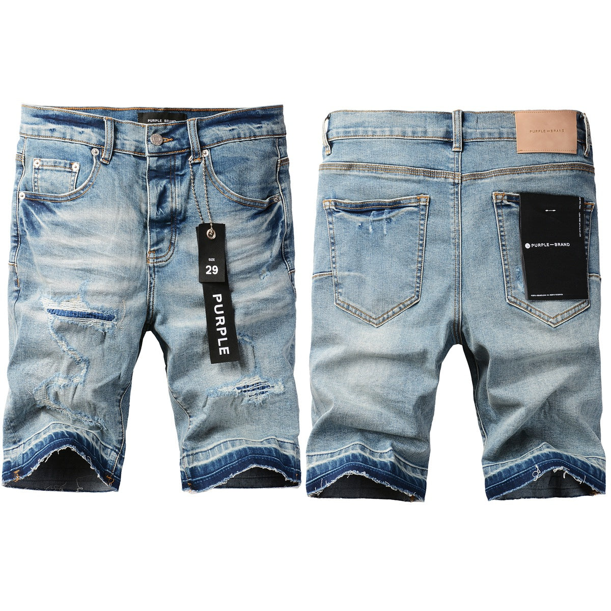Purple Jeans Fashionable Blue Jean Shorts 5013 Featuring a Comfortable Fit and Modern Style