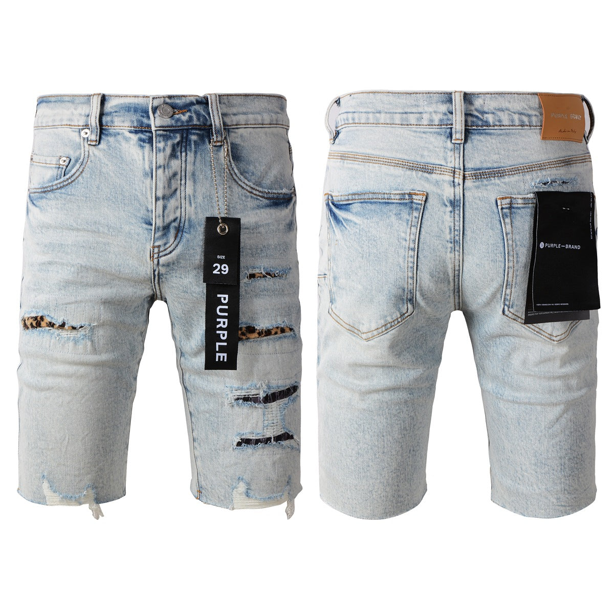 purple Blue Jean Shorts 5087 with a Classic Fit and Timeless Style