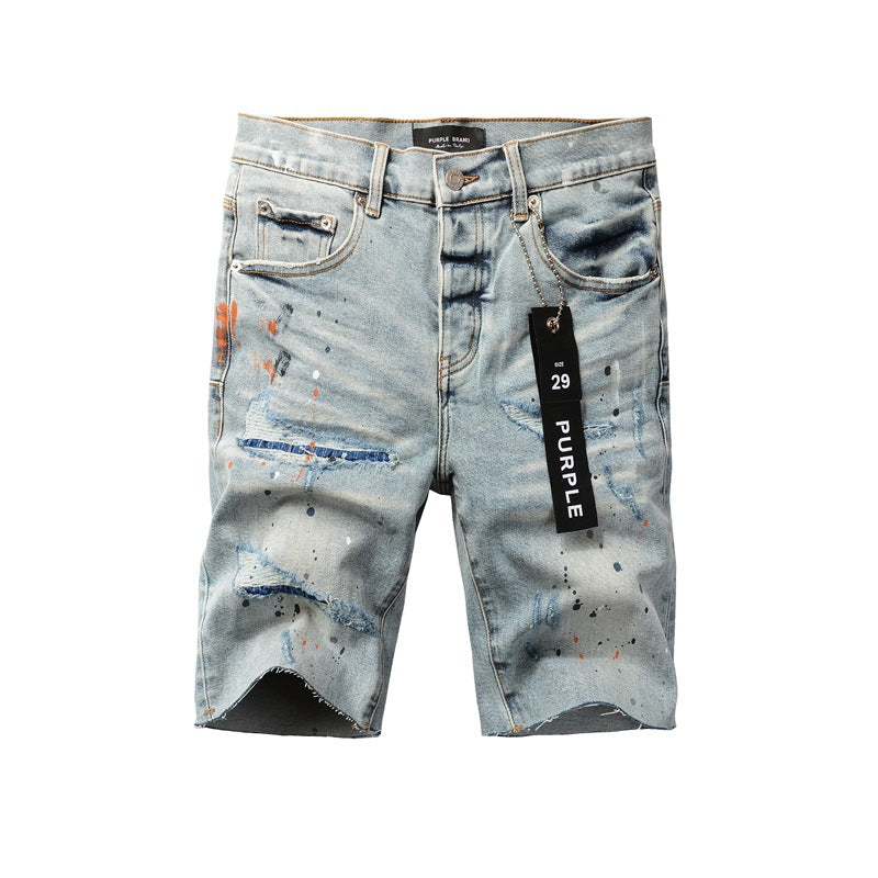 Purple Jeans Fashionable Blue Jean Shorts 5071 with a Modern Fit
