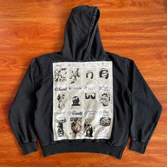 SAINT VANITY Printed Fabric Casual Hooded Sweatshirt