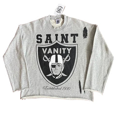 SAINT VANITY Retro Fashion Print Casual Sweatshirt and Shorts Set