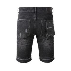 Purple Jeans Black Jean Shorts 5083 with a Sleek and Modern Design for Summer