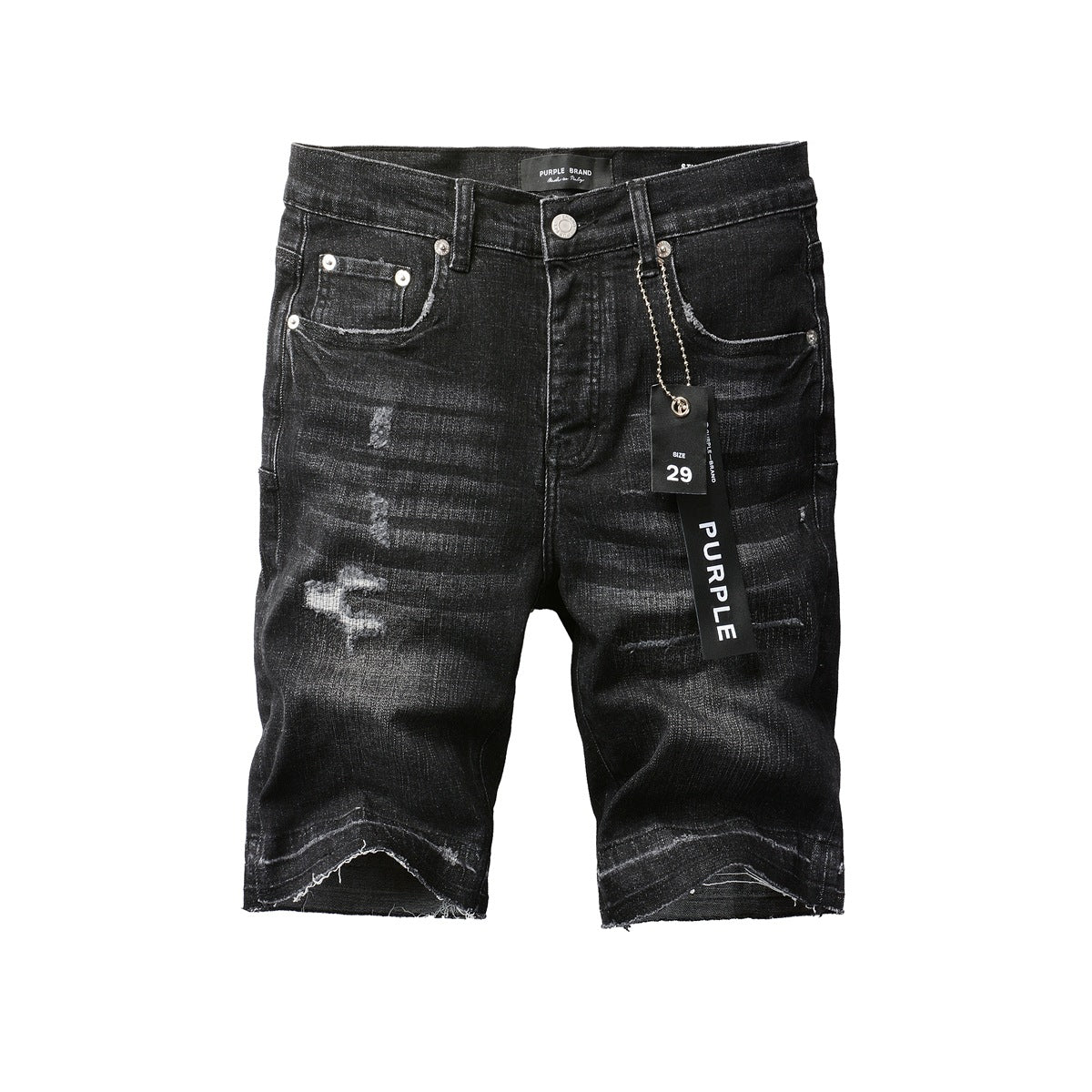 Purple Jeans Black Jean Shorts 5083 with a Sleek and Modern Design for Summer
