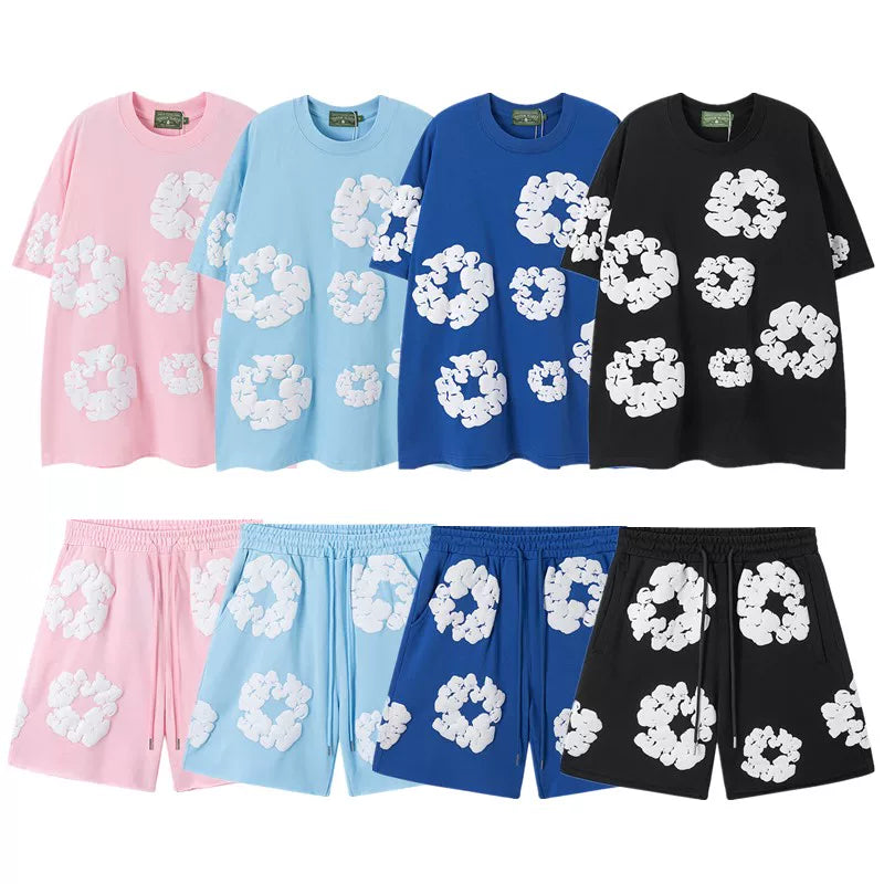 Denim Tears Foam Print Short Sleeve Tee Black