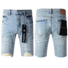 Purple Jeans Blue Distressed Jean Shorts 5069 with Trendy Ripped Details