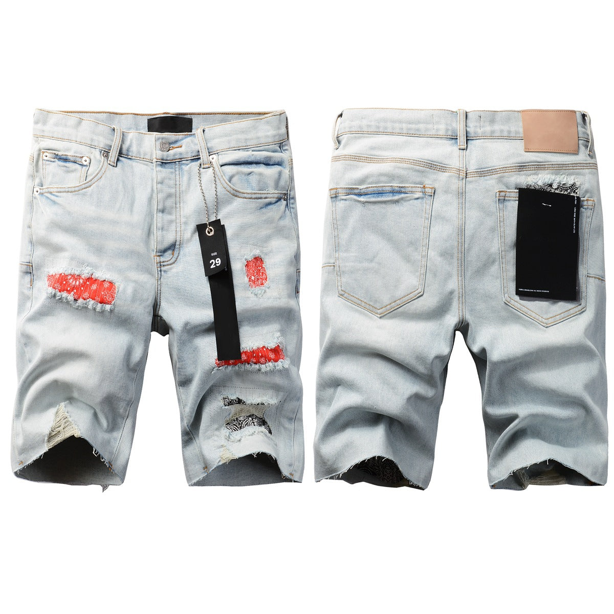 Purple Blue Jean Shorts 5065 with a Classic and Versatile Design for Any Summer Wardrobe