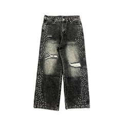 Mixed Emotions　Grey ‘Stone’ Baggy Jeans