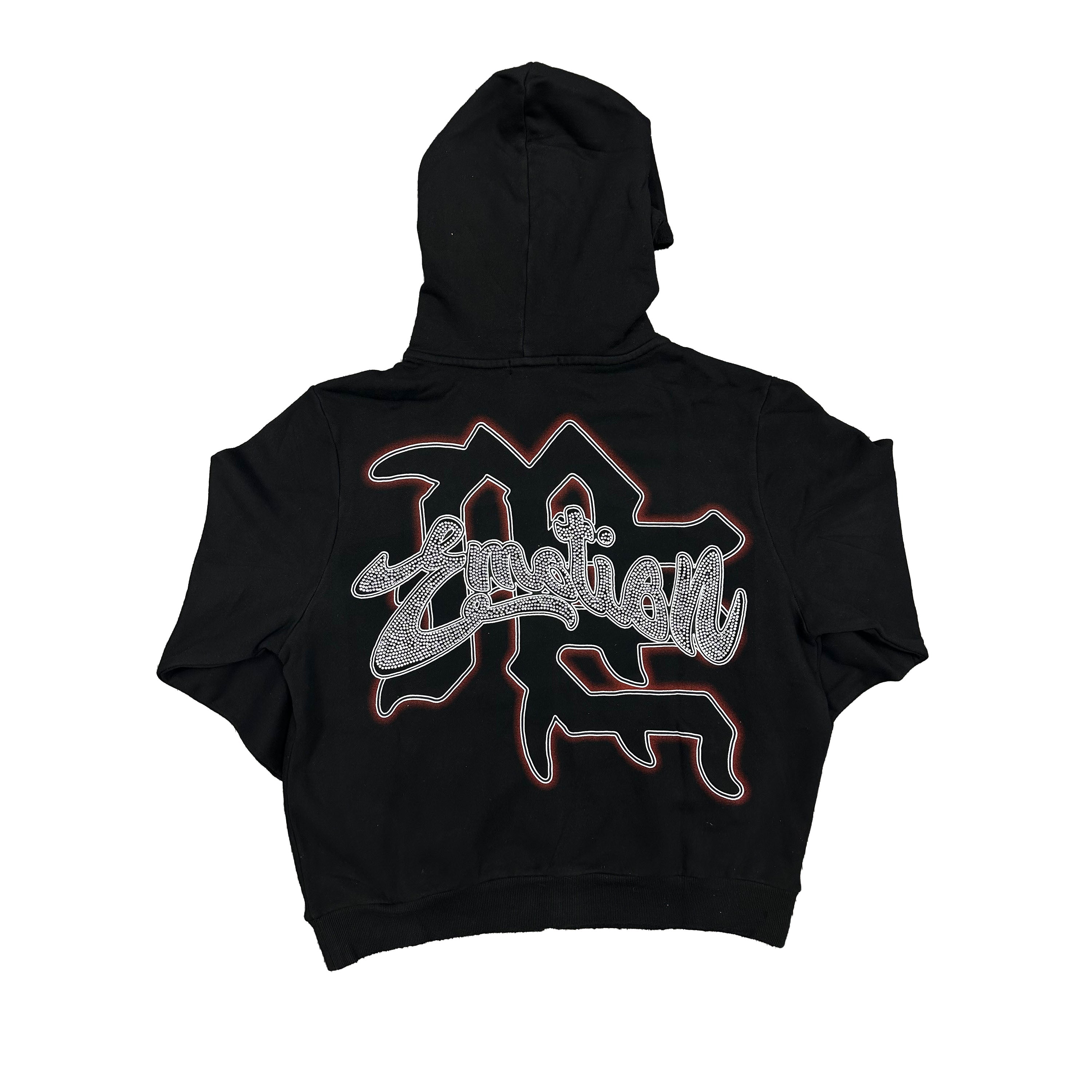 MIXED EMOTION Black “Rhinestone” Hoodie